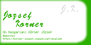 jozsef korner business card